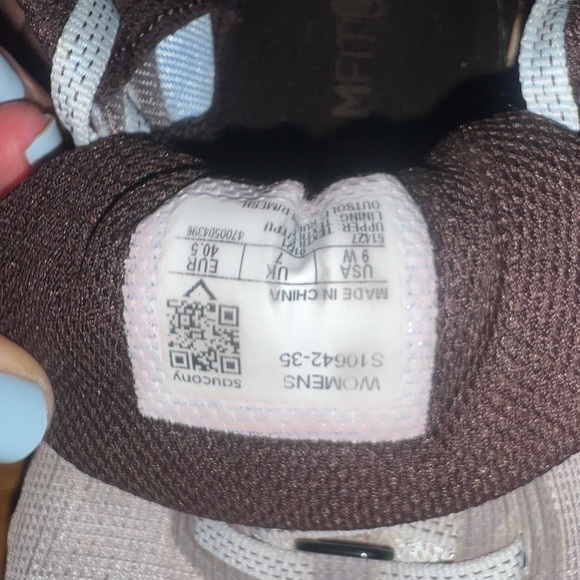 Saucony Women's Peregrine Brown and Light Blue Hiking Shoes Size 9W - Picture 11 of 11